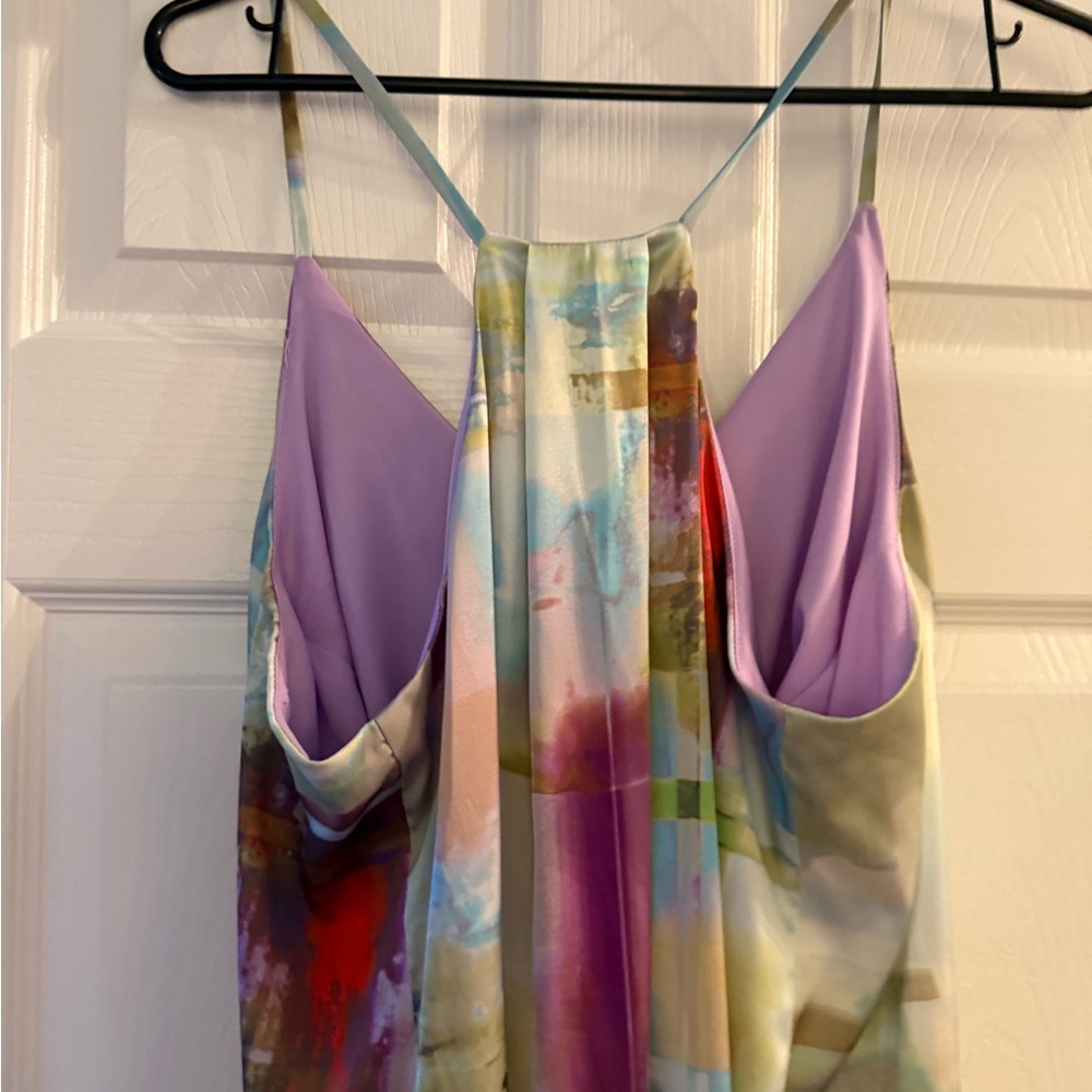 Abstract Multicolor Backless Dress - Picture 3 of 4